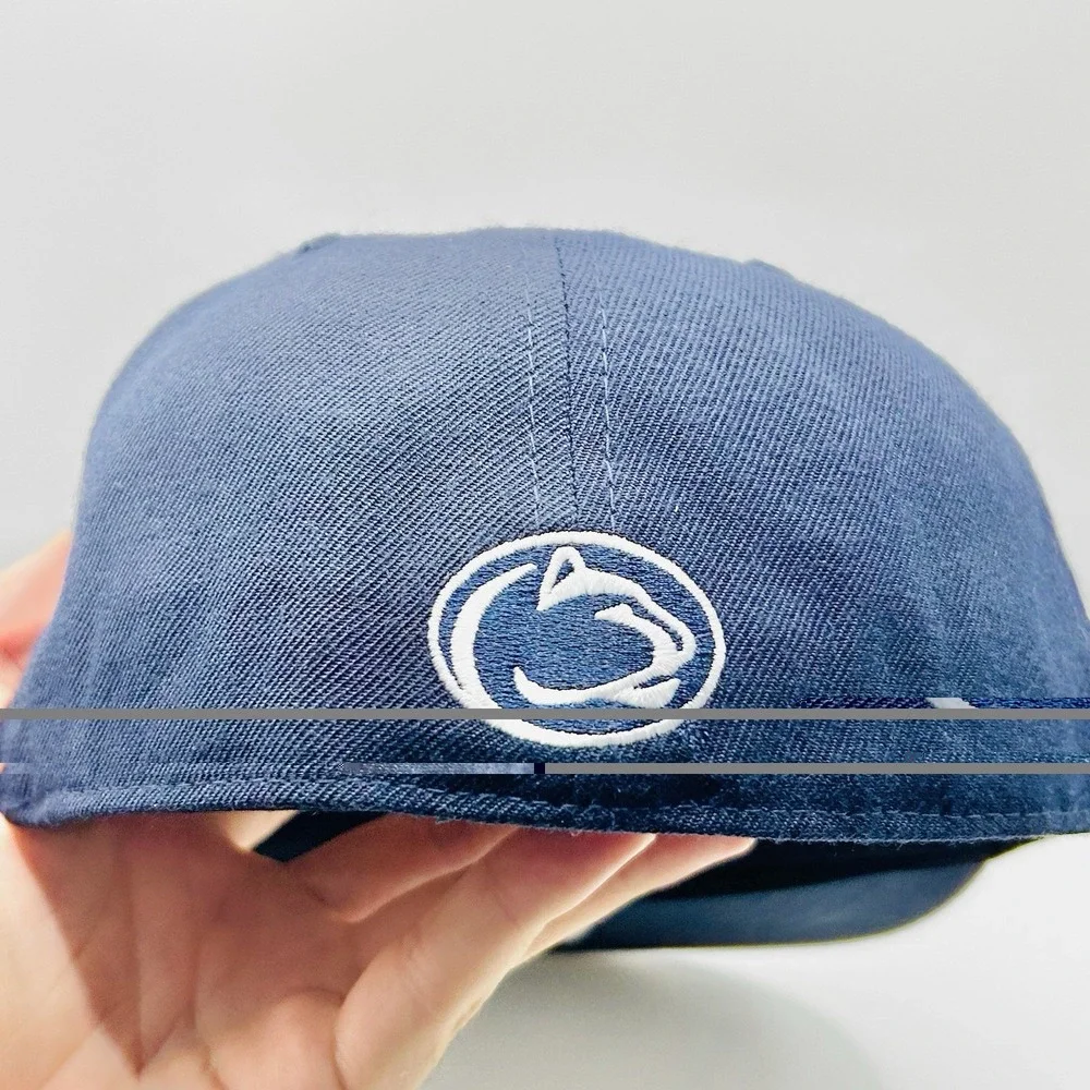 Penn State Nittany Lions Top of the World Logo Fitted Hat Cap 7 3/8 NCAA Blue